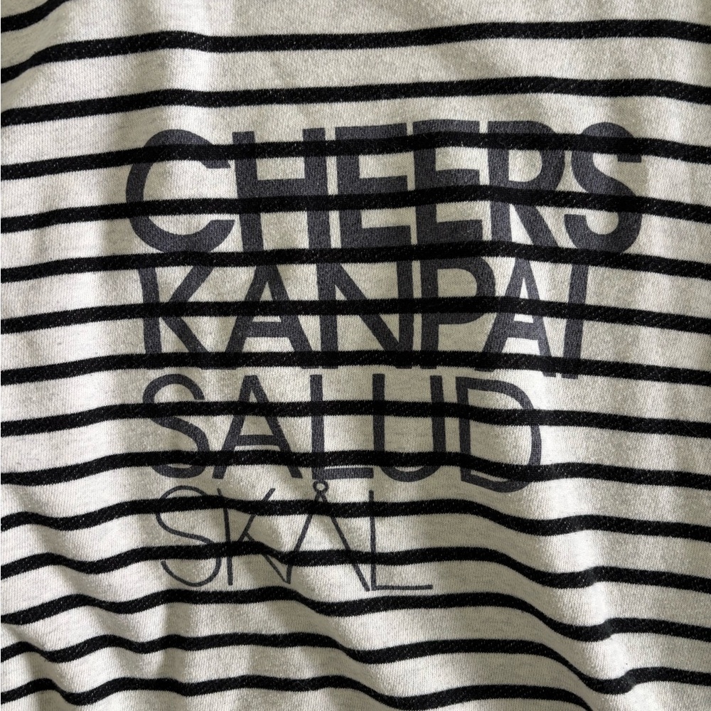 J. Crew Black & White Striped Knit Tee